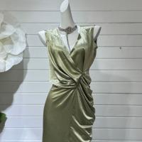 Novedad de verano, vestido ceñido a la cintura de nicho de alta gama con diseño francés, falda larga - details 32