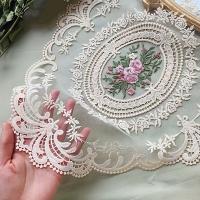 1 Pieza De Manteles Individuales De Encaje Retro, Tapete De Encaje Elegante De Estilo Francés Vintage - details 4