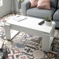 Mesa de Centro elevable Nova Color Roble Nodi y Blanco Artik salón Comedor Estilo nórdico 45-54x105x55 cm - details 18