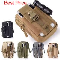 Riñonera Táctica Impermeable Sistema MOLLE con PortaTeléfono y Equipo de Supervivencia para Senderismo Camuflaje Multicam - details 2