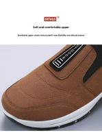 Zapatillas Deportivas para Hombre Suaves y Cómodas de Otoño Cierre Elástico Material de Cuero - details 5