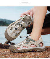 Sandalias de Cuero de Vaca Casuales Tamaño Grande Zapatos de Playa para Hombres en Verano - details 12