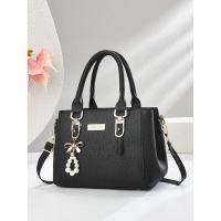 Bolso negro de moda para mujer, accesorios de bolas de piel ocns informales, moderno adecuado para uso diario Mochila de lujo de alta gama - details 0