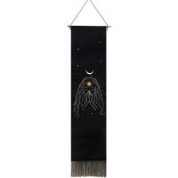 Tapiz de pared de chakras colorido, colgante de pared para meditación y Yoga, decoración del hogar para dormitorio, decoración artística de pared negra con energía espiritual - details 1