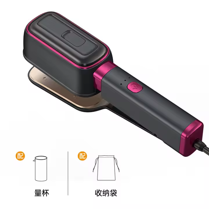 Plancha de férula, plancha, plancha de mano integrada, plancha eléctrica giratoria de vapor de doble propósito, seca y húmeda para viajes de negocios - 1