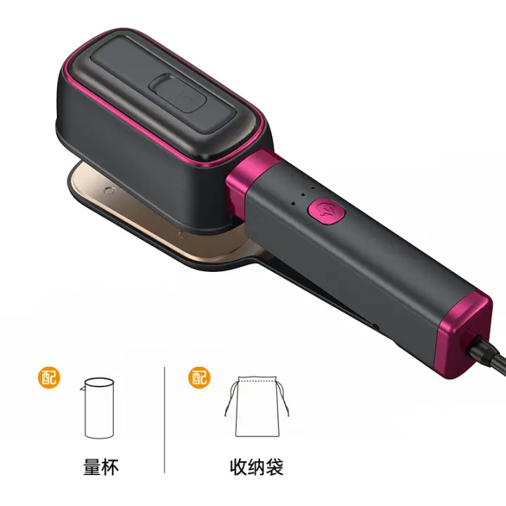 Plancha de férula, plancha, plancha de mano integrada, plancha eléctrica giratoria de vapor de doble propósito, seca y húmeda para viajes de negocios - 1