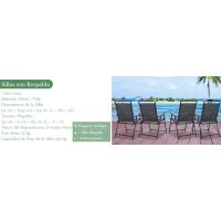 Juego de 4 Sillas Plegables de Jardín