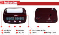 LEAP-Reloj de ajedrez Digital profesional, cronógrafo electrónico deportivo con temporizador, I-GO, juego de mesa de competición - details 2