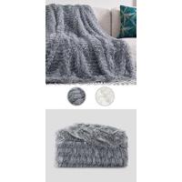 Bedsure Manta Cama 90 Invierno - Manta Sofá Grande Polar Reversible de Franela y Sherpa, Manta Sofá Gruesa 150x200 cm de Microfibra Suave y Borreguito, Gris - details 9