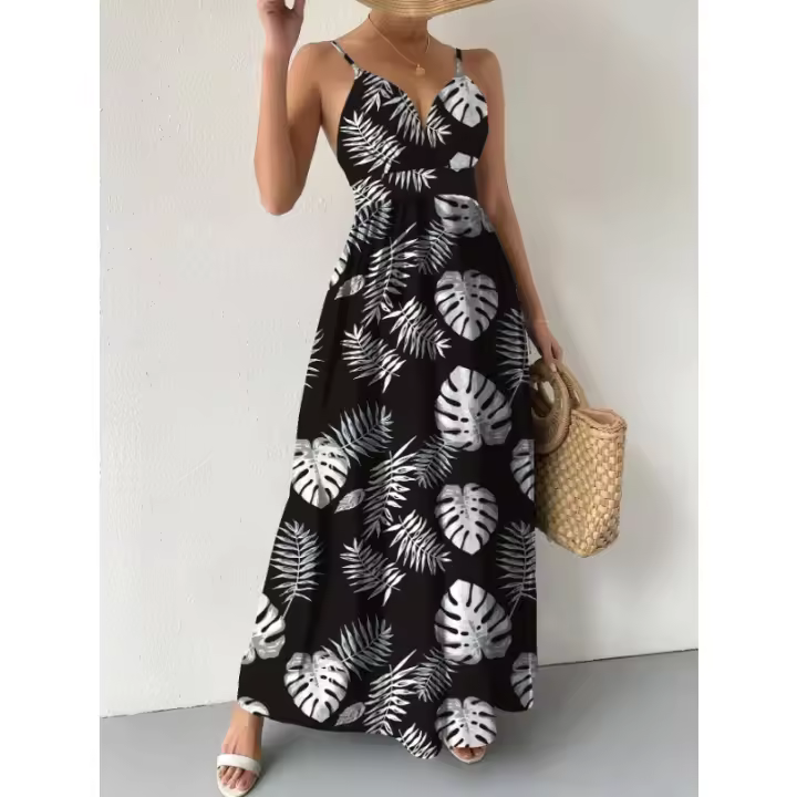 Vestido de novia floral francés para mujer, verano 2024, elegante estilo bohemio vintage con cintura ceñida, hasta la rodilla. - 1