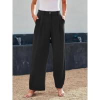 Cargo de cintura alta para mujer Pantalones rectos primavera-otoño - details 2