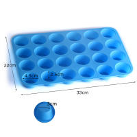 Mini sartén de silicona para pasteles, bandejas y moldes de cocina, utensilios antiadherentes para hornear, herramientas de confitería, 24 tazas - details 1