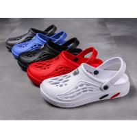 Sandalias ligeras de EVA para hombre, zapatos informales con agujeros, zuecos para amantes del jardín en casa, zapatillas planas de playa al aire libre, talla grande 49 - details 2