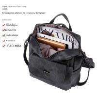 Mochila Antirrobo Impermeable para Mujer, bolso de Cuero PU, Hombro informal, Gran para Viaje, Trabajo y Escuela - details 20
