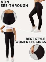 3pcs Leggings de Yoga de Cintura Alta Ultra-Suaves para Mujeres - Control de Abdomen, Pantalones de Entrenamiento y Correr No Transparentes, Súper Suaves - details 2