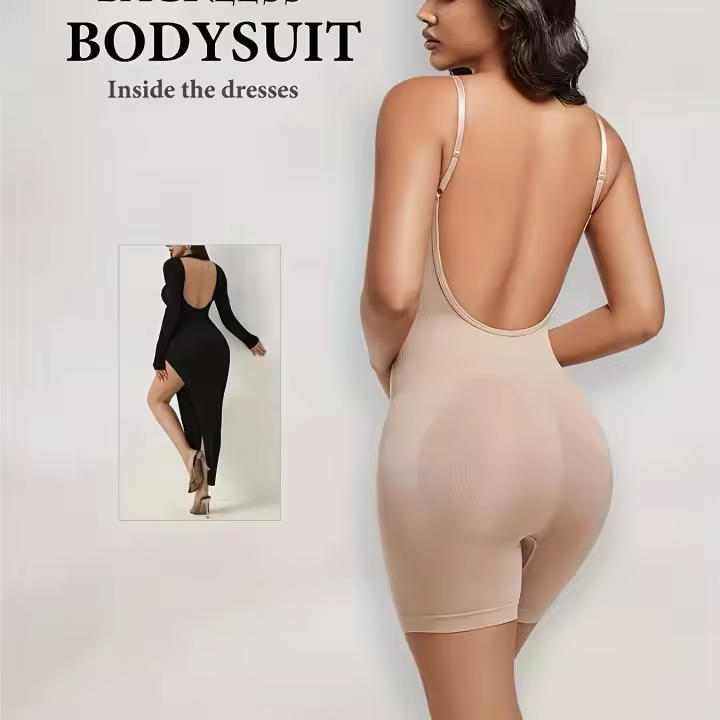 Mono Moldeador Sin Costuras Y Sin Espalda, Moldeador Corporal Simple Y Suave Con Control del Abdomen, Ropa Interior Y Moldeadora - 1