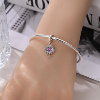 Abalorio de Plata de Ley 925 auténtica, colgante de estrella, Luna y sol brillante, compatible con Pulseras originales, collar DIY para mujer, regalo de joyería - details 18