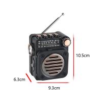 Radios estéreo FM AM SW, Mini receptor de Radio portátil de bolsillo, reproductor de música inalámbrico Bluetooth multifuncional con linterna LED - details 5