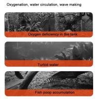 Bomba de agua silenciosa 3 en 1 para filtro de acuario, bomba de agua sumergible de oxigenación impermeable, película desengrasante circulante - details 11