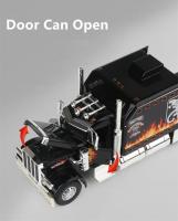 Camión de remolque de aleación para niños, modelo de coche, contenedor de Metal fundido a presión, vehículos de transporte de ingeniería, modelo de coche, juguete, regalo, nuevo, 1/24 - details 4
