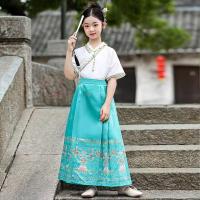 Nueva falda, conjunto de falda con cara de caballo para niños Hanfu mejorado estilo Ming chino Tang para niñas de las cuatro estaciones - details 1