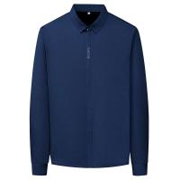 Nueva camisa informal de negocios de manga larga de Color sólido resistente a las arrugas cómoda para todas las estaciones Top versátil - details 14