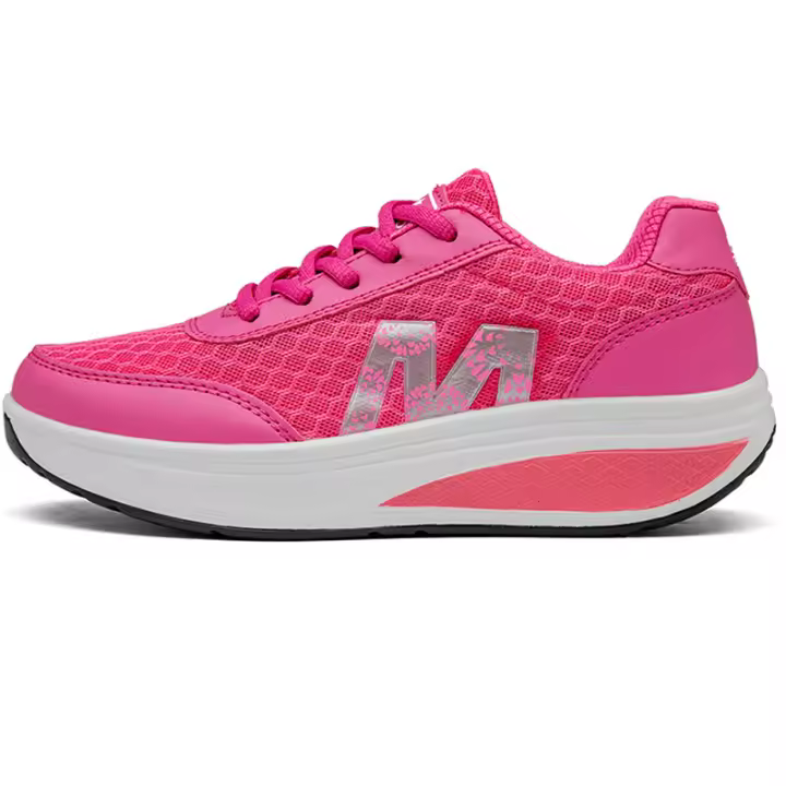 Atos para caminar para mujer, zapatillas de entrenamiento sin zapatos con soporte para arco, plataforma ligera a 8 - 1