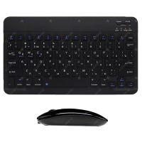Miniteclado inalámbrico con Bluetooth, dispositivo para ipad, teléfono, tableta, ruso, español, para Android, ios, Huawei, Samsung, Xiaomi - details 9