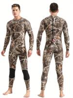 Traje Completo De Neopreno Para Hombre, Con Mangas Largas Y Cremallera Trasera, De 3 Mm De Grosor Para Protección Contra El Frío - details 16
