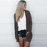 Cardigan de Manga Larga para Mujer Ouwu Ajuste Suelto, Manga de Punto con Bolsillo Adelgazante, Abrigo de Moda Casual - details 13