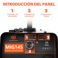 HZXVOGEN Máquina de Soldar Semi-automática MIG145 Soldadura de Hierro Sin Gas Portátil - details 1