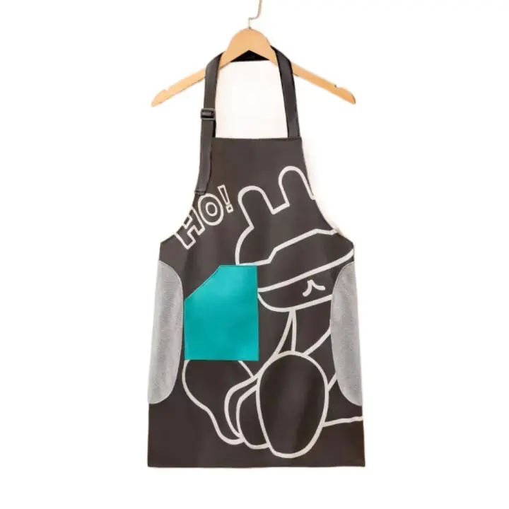 Delantal de cocina duradero de dibujos animados a prueba de aceite delantal sin mangas a la moda delantal de cocina impermeable a prueba de polvo para mujer - 1