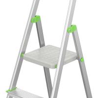 Escalera de Aluminio Antideslizante Ligera y Resistente 6 Peldaños con Gancho de Pared Multiusos - details 3