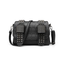 Bolso de mensajero con remaches de marca Vintage para mujer, bandolera cruzada de hombro, bolso Punk con Calavera, bolsos con solapa para mujer - details 3