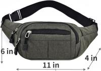 Riñonera para hombre, riñonera, casual, Bolsa para cinturón, Bolsa para correr, Viajes, teléfono, 4 bolsillos - details 1