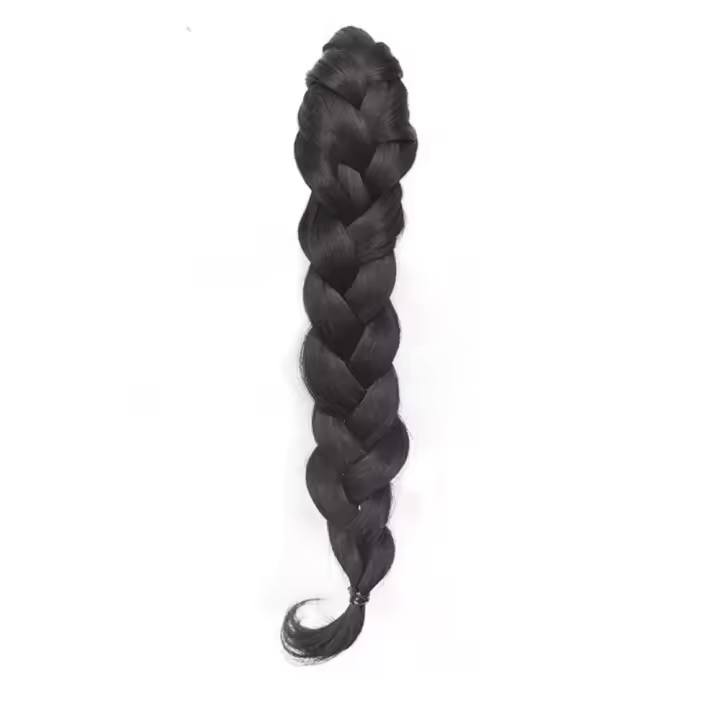 Peluca sintética de moda, cola de caballo trenzada, peluca sucia, cola de caballo alta, extensiones de cabello trenzado largo, extensiones de cola de caballo naturales para mujeres - 1