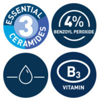 Crema limpiadora en espuma CeraVe, lavado con peróxido de benzoilo al 4% con ácido hialurónico, niacinamida y ceramidas, acné diario suave - details 6