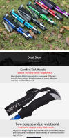 Bastón de Trekking plegable portátil para exteriores, bastón de senderismo para acampar de 5 secciones, telescópico nórdico para ancianos - details 15