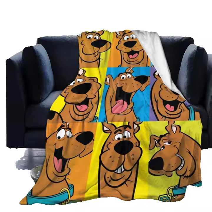 Manta de Franela Scooby-Doo Suavidad de Lujo, Anti-Arrugas, Versátil para Todas las Temporadas - 1