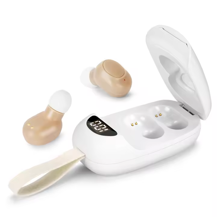 Miniamplificadores auditivos para adultos y personas mayores, audífonos OTC recargables con cancelación de ruido - 1