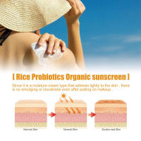 Protector solar orgánico de verano para rostro y cuerpo, bloqueador solar para exteriores, aislamiento, protección UV SPF 50, blanqueamiento hidratante no graso - details 7