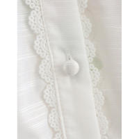 OUWU- Vestido De Mujer De Manga Larga Con Cuello Peter Pan, Detalles De Encaje Con Estampado Floral Y Cinturón Para Un Look Elegante Y Moldeado - details 7