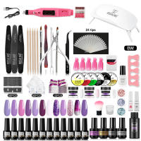 Rosalind-Juego de esmaltes de uñas en Gel, lámpara LED UV, barniz semipermanente, polvo acrílico, removedor eléctrico de uñas, Kits de herramientas - details 0