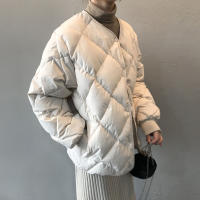 Women lightweight down cotton wear short coat autumn winter padded jacket - details 26