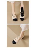 Zapatos Mary Jane plateados, estilo francés, planos de una sola tira, talla grande, para mujer, 2025 - details 1