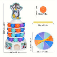 Juego de mesa de bola de esquí de pingüino para niños, juguetes apilables, juegos familiares de equilibrio - details 4