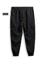 Pantalones de hombre de talla grande para las cuatro estaciones con múltiples bolsillos, diseñados en tejido de sarga, ideales para salidas informales. - details 18