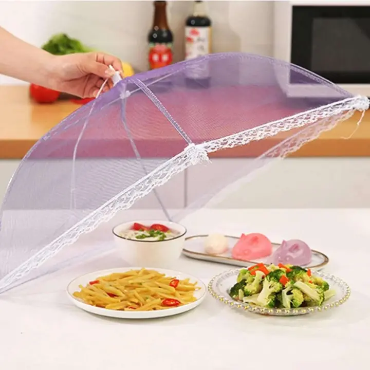 Funda plegable de malla para comida, mosquitera, tienda de campaña, paraguas, picnic, protección de platos, accesorios de cocina, 1, 3, 5 piezas - 1