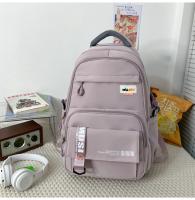 Mochila informal de gran capacidad nueva versión coreana pequeña mochila fresca y de moda Mochila japonesa simple de color sólido - details 42