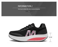 Zapatos deportivos de marca para mujer, zapatos tonificantes para aumentar la altura de 5 Cm, zapatillas de deporte con cuña, zapatos mecedores transpirables, zapatos con plataforma para sacudir - details 2
